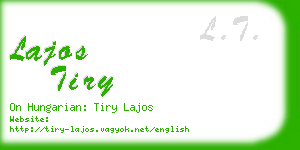 lajos tiry business card